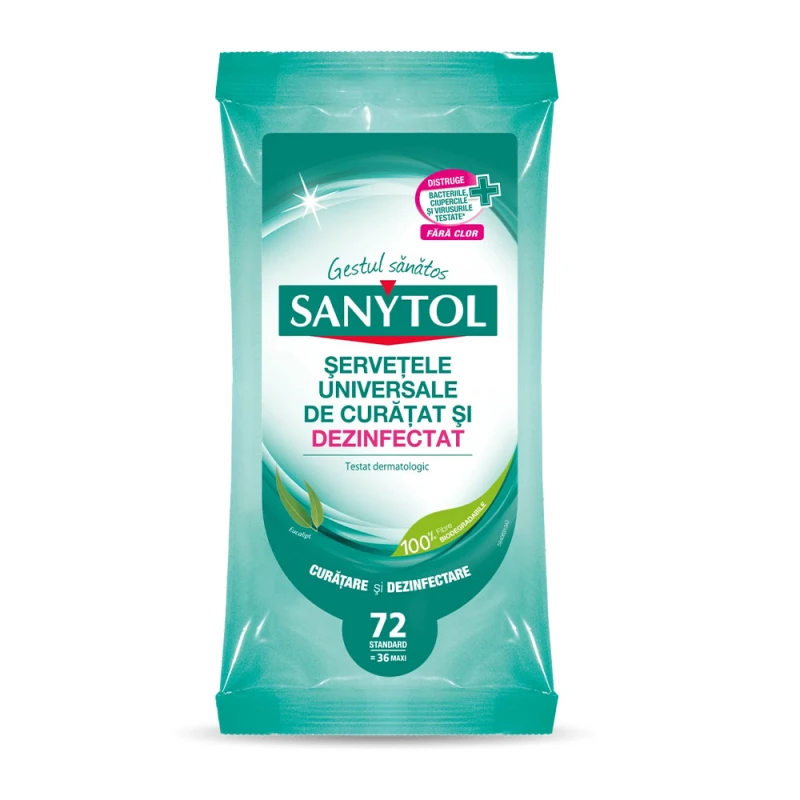Servetele umede Dezinfectante Sanytol 72buc