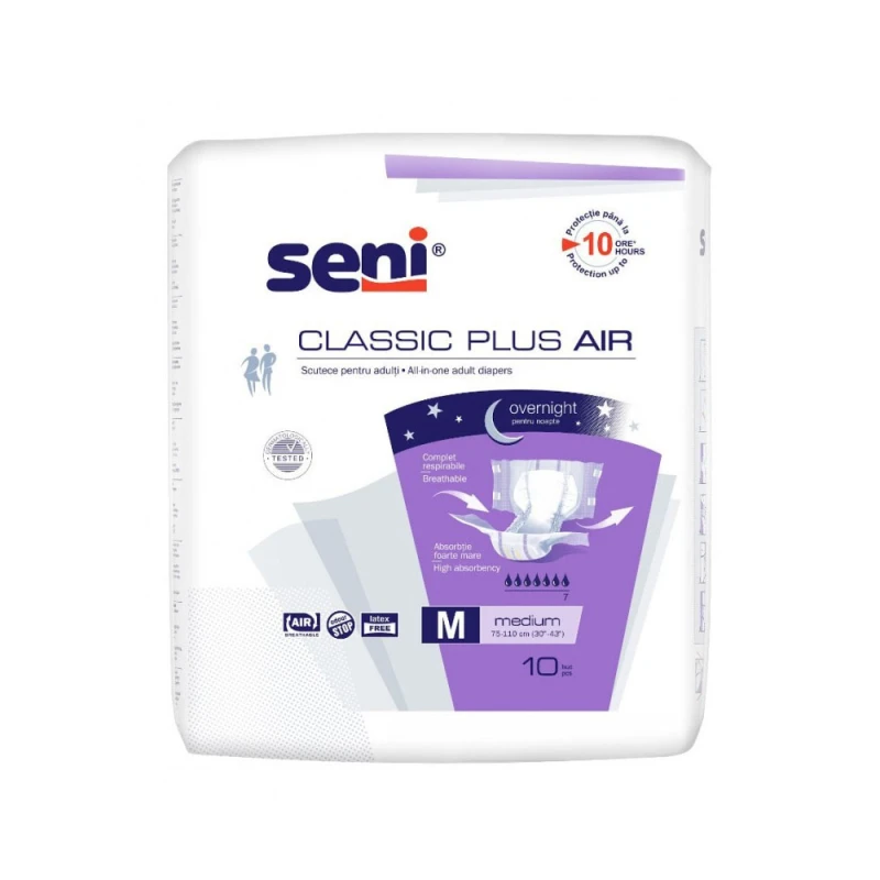 Scutece Adulti Seni Classic Plus Air Medium 10buc