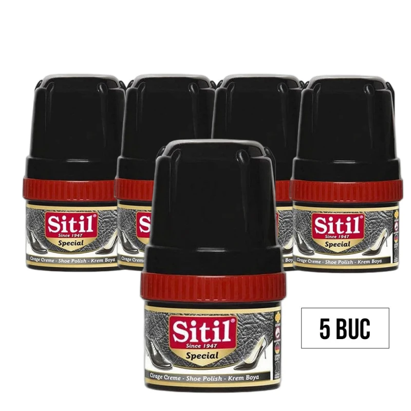 Crema de pantofi negru Sitil 50ml 5buc/set