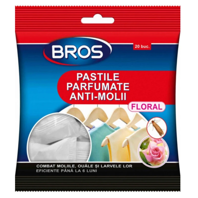 Pastile Antimolii Bros Parfumate Floral 20buc