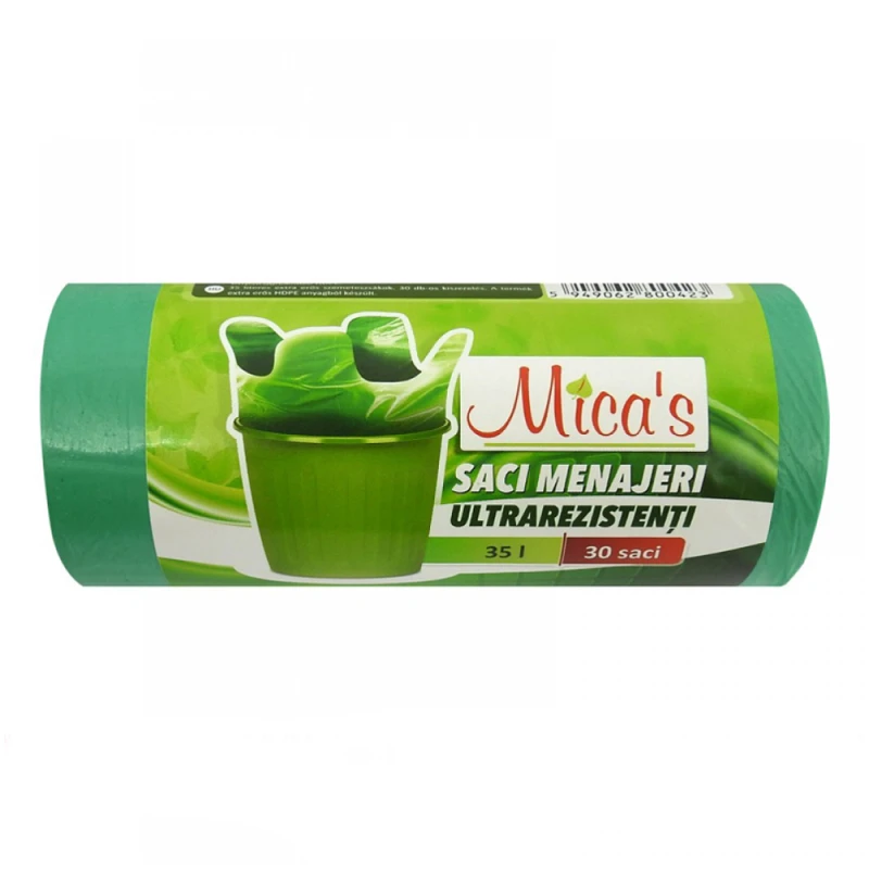 Saci menajeri Mica's Ultrarezistenti, 35L, 30 buc/rola